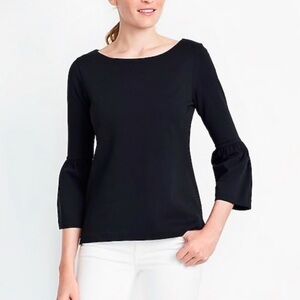 Banana Republic | Black Women's Top | Sz XS | Lace Bell sleeve.